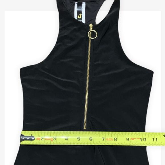 Uptown USA Black Bodycon Zipper Racerback Dress Size Small and Large - Picture 11 of 11